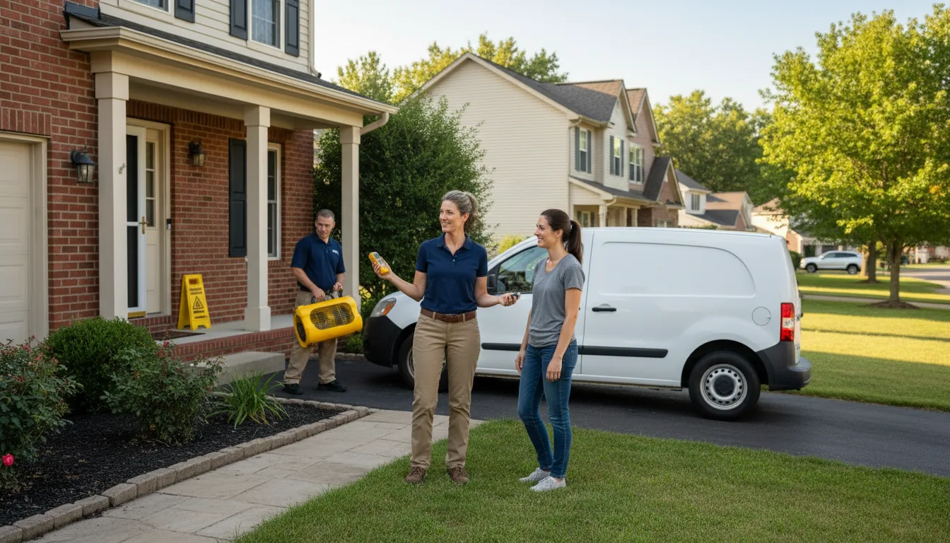 Residential water damage restoration in Virden, IL